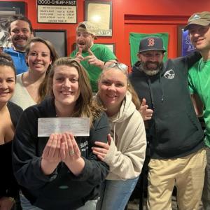The crew at Pier 1 Pizza & Pub prove knowledge is power with the donation to Midcoast Humane raised from weekly trivia nights. Courtesy of Winter Page