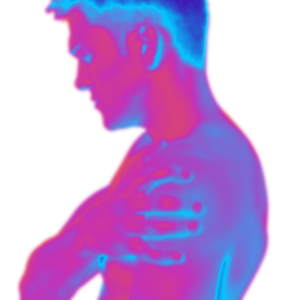 man in pain heat map