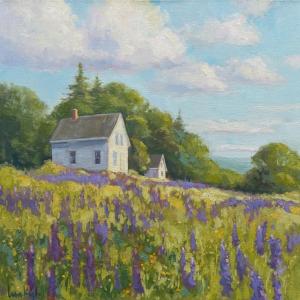 "The Delight of Spring" is among Lisa Kyle's paintings at the Bremen Library for the month of June. Courtesy of Melissa Chase