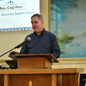 Rev. Clay Porr provided the invocation and benediction. PHIL DI VECE/Wiscasset Newspaper