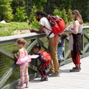 A family enjoying Maine Days in 2024. Courtesy of Coastal Maine Botanical Gardens