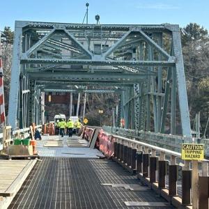 Construction on the Southport bridge. File photo