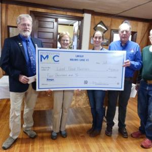 The Lincoln Lodge presentation on May 8. Pictured from left are Worshipful Master Wayne Eugley, Marjorie DiVece of the Edgecomb Community Church, Brie DiPerri of St Philip’s Episcopal Church, Jeff Averill of Alna, and Paul Bonyun of Westport. Courtesy photo The Lincoln Lodge presentation on May 8. Pictured from left are Worshipful Master Wayne Eugley, Marjorie DiVece of the Edgecomb Community Church, Brie DiPerri of St Philip’s Episcopal Church, Jeff Averill of Alna, and Paul Bonyun of Westport. Courtesy photo