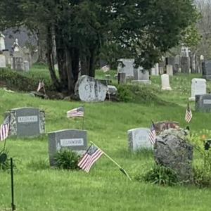 Edgecomb Selectman Michael Maxim is seeking assistance from current, new and past selectmen to decorate veterans' graves with American flags prior to Memorial Day. BILL PEARSON/Boothbay Register cemeteries