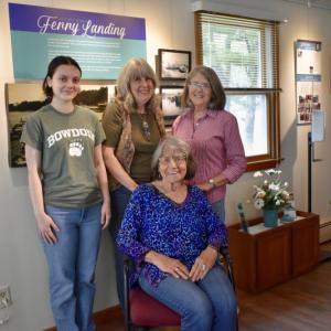 Shown from left summer intern Lexi Morton, Gaye Wagner and Jean Wilhelmsen-Exter while seated is Connie Ostis. PHIL DI VECE/Wiscasset Newspaper