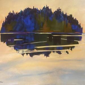 Sarah Wilde: "Island Glow"- acrylic. Courtesy of BRAF