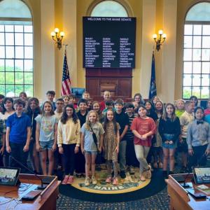WES’s chorus in Augusta June 3. Courtesy photo Students