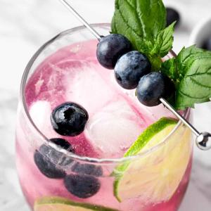 Handcrafted Blueberry Lemonade cocktail 