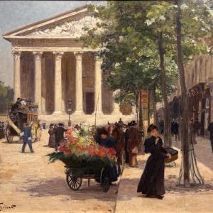 Victor Gilbert "Rue Royal, Paris," oil on panel, 15" x 18 1/8", at Wiscasset Bay Gallery. Courtesy of the venue