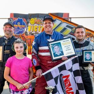  NEMA Midget Top 3, from left: Mike Horn, Alexa Lee, Matt O'Brien and Avery Stoehr. Jasen Dickey Photography