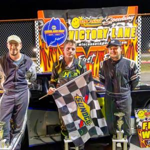 Late Model Top 3, from left: Frank Moulton, Daniel Harding and Jon Emerson. Jasen Dickey photo