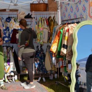 Maine designed and produced clothing is a growing market at the Common Ground Fair over the last decade. (Photo by Lynda Clancy)
