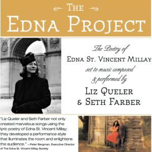 Edna Project flyer w/ photo of St. Vincent Millay