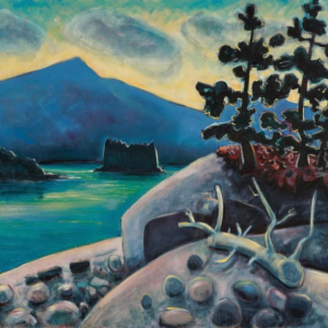 Philip Barter's "Gaspé in Winter," an oil on canvas. Courtesy of Kerr + Jones Gallery