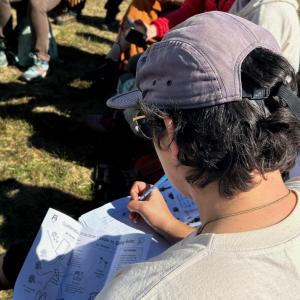 In class, learning about solar power. (Photo by Lynda Clancy)