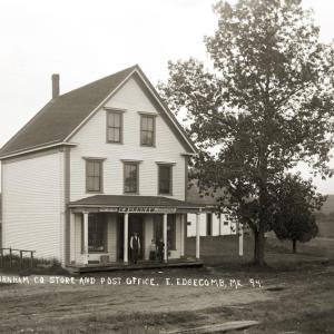 A postcard of Burnham store and post office in Edgecomb. Courtesy of Penobscot Marine Museum A postcard of Burnham store and post office in Edgecomb. Courtesy of Penobscot Marine Museum