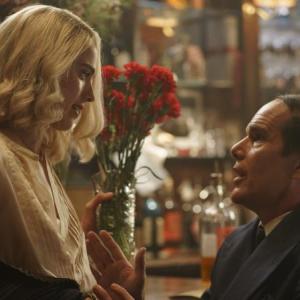 Ethan Hawke and Margaret Qualley in a scene from "Blue Moon" opening Nov. 21 at the Harbor Theater. Courtesy of the venue