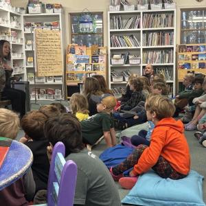 Secretary Bellows speaks to students about her responsibilities as Secretary of State.