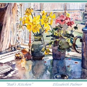 Elizabeth Palmer - "Bab's Kitchen" - is among the artist's works in the April show at the Bremen Library. Courtesy of the venue