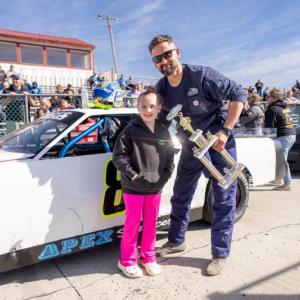 Strictly Street winner Chaz Briggs with Jr. Official Abby Colson in Victory Lane. Jasen Dickey Photography