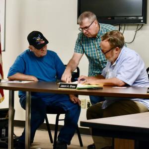 Woolwich selectmen, from left, Dale Chadbourne, Tommy Davis and Jason Shaw. (file photo)