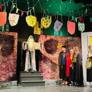 CTL’s 5th through 8th grade students perform a scene from the play, “Puffs,” to a packed house. Courtesy of CTL