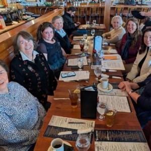 Pemaquid Chapter members at lunch. John Hochstein photo