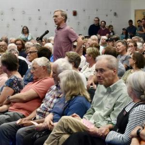 Ted Hoch addresses the audience. PHIL DI VECE/Wiscasset Newspaper