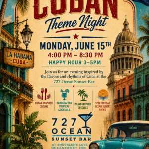 Cuban night Monday June 15th 4-8:30pm