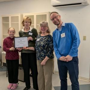 Barbara Sonia with her learner Charlotte, Katie Clark and Daniel Burson. Courtesy photo