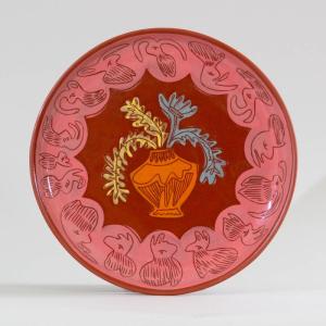 One of more than 500 handmade ceramic plates created by 2026 Salad Days Artist Torie Crouse. Courtesy photo