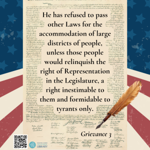 Image of grievance 3 from the Declaration of Independence