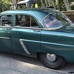 Jim Olson’s 1952 Ford Customline sedan garnered the first-place trophy at Saturday’s Williams-Fossett Vintage Car Show in Bristol. Courtesy photo