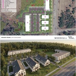 Woodhull and AKLA’s onceptual design for a development at 257 Bath Road, Wiscasset. Courtesy of Woodhull 