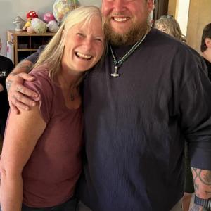 WES teacher Becky Hallowell and Wiscasset alumnus Will Black, marine biologist.  Cynthia Young photo 