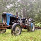 Classic tractor now used for road grading