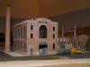 The immense model railroad display at the Boothbay Railway Village is so large it has its own building. So far this year, volunteers have added several new buildings, additional landscape and finished the wiring for several signs and buildings that now light up. Pictured is one of the newer structures on an unfinished scenery area. It is a  1950's era power plant with a lighted and detailed interior.
