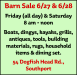 Barn Sale June 27 and 28