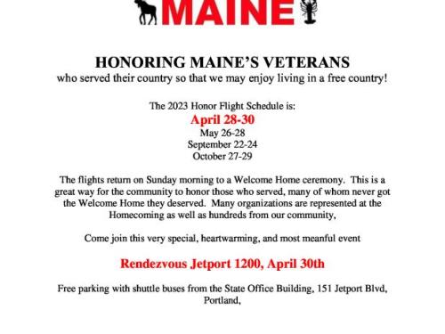 Honor Flight Maine Schedule