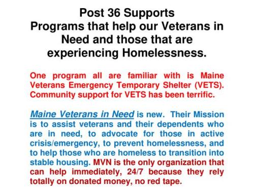 Support Maine Veterans In Need