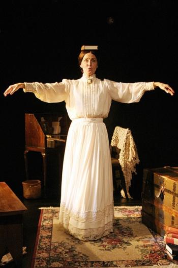 Ginger Grace as “The Belle of Amherst,” poet Emily Dickinson