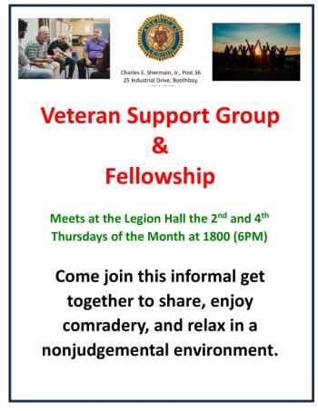 Veteran Support Group and Fellowship.