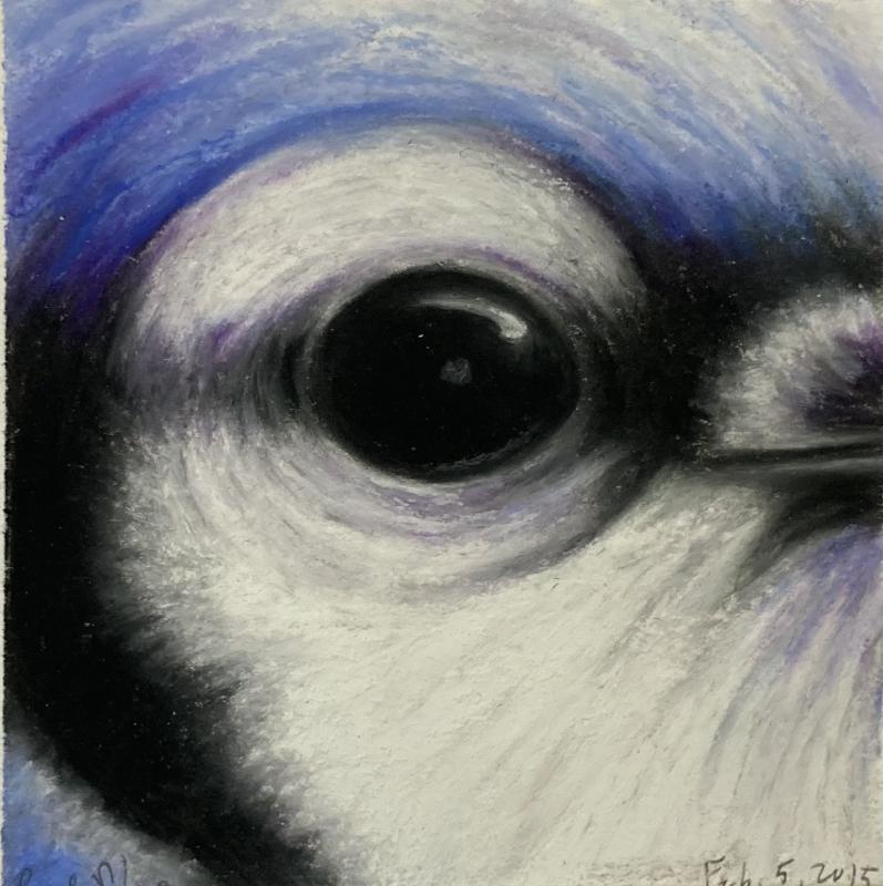 Fr. Paul Plante - “Bluebird” - pastel drawing on paper. Courtesy of Kerr+Jones Fr. Paul Plante